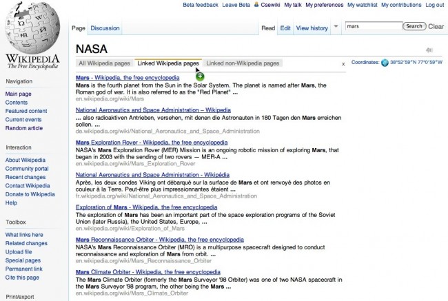 Wikipedia Custom Search