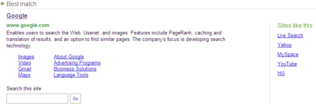 Google best match