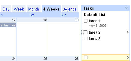 Google Calendar con Google Taks