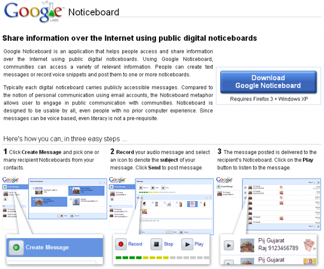 Google Noticeboard