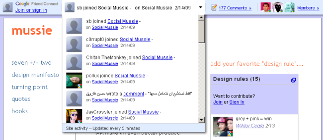 Google Social Bar