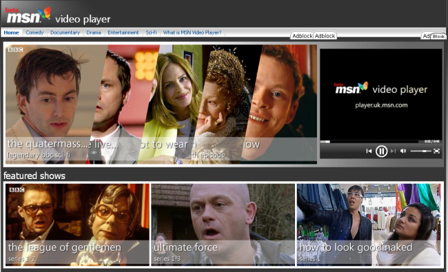 MSN Player, Video-On-Demand