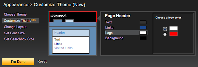 My Yahoo! theme generator