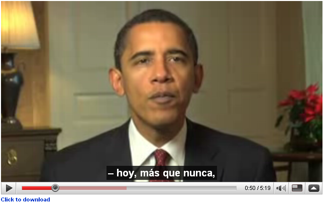 Descarga los vídeos de Obama