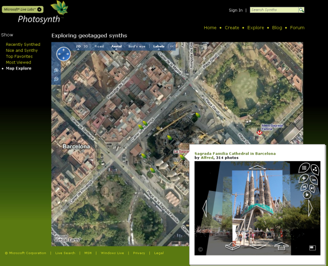 Photosynth Map Explore