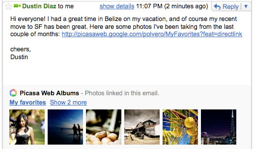 Picasa en GMail