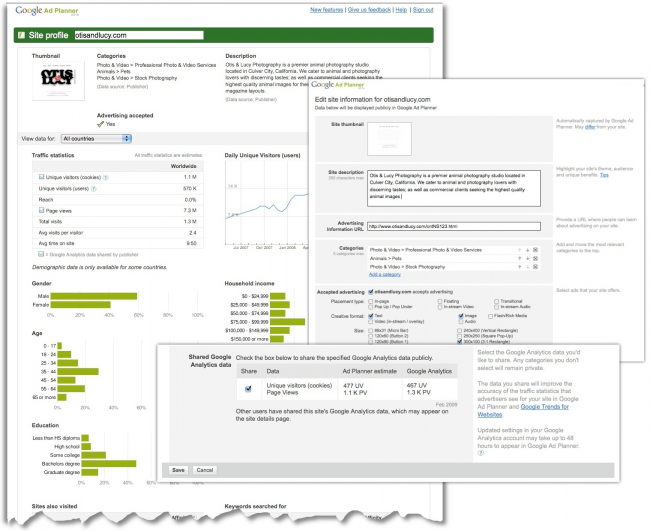 AdPlanner Publisher Center