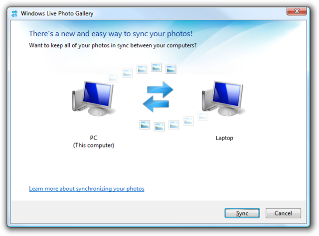 Windows Live Photo Gallery Sync